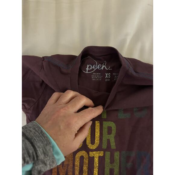 Peek Purple Mother Earth Shirt size 2/3 - Picture 3 of 4